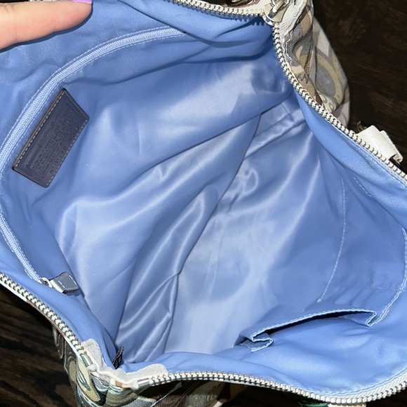 Coach Poppy Khaki Silver Multicolored shoulder bag - Picture 8 of 12